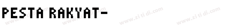pesta rakyat字体转换